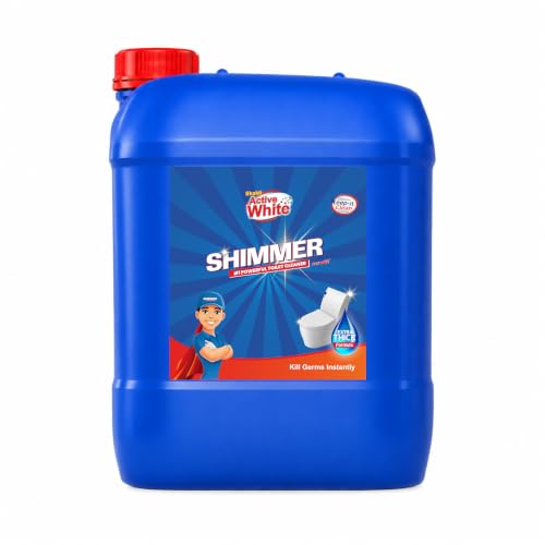 Shimmer Pro Toilet Cleaner - 10L | Professional Formula | Mega Refill Pack for Heavy Usage | Removes Tough Stains & Odours | Deep Cleaning Toilet Bowl Cleaner