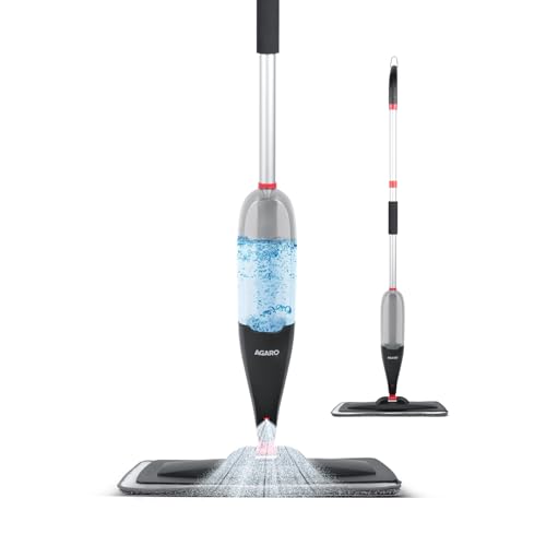 AGARO Delite Spray Mop for Dry and Wet Floor Cleaning with Washable Microfiber Pad - with 800ml Refillable Bottle for Wooden Floor, Hardwood, Marble, Laminate, Ceramic Tiles, and for Dust Cleaning