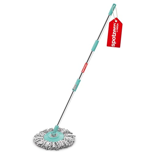 Spotzero By Milton Spin Mop Spares Set Handle with Microfibers Refill(Compatible with Prime, E-Elite, Classic, Ace Mops)