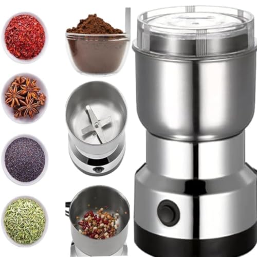 Mini Mixer Grinder Small Size - Grinder Machine for Home, Mini Grinder for Spices, Masala, Chutney - Electric Portable Nima Mixer with Stainless Steel Blades, Coffee Beans Grinder