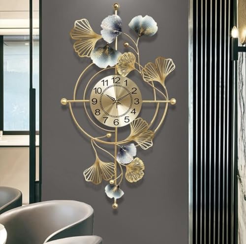 Metal Wall Clock for Living Room Stylish Antique Big Wall Decor Clock Metal Unique Wall Clock for Home Decor