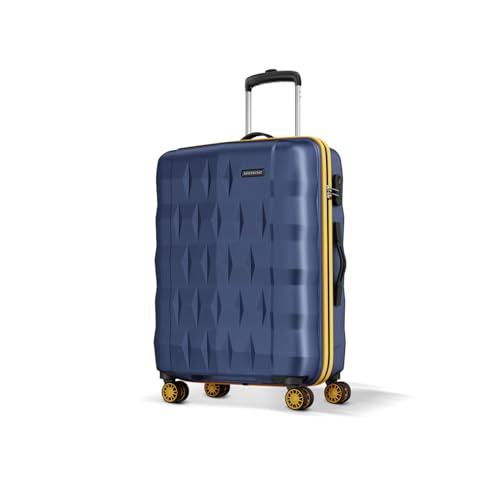 Aristocrat Comet Medium Polycarbonate Hard Case 8-Wheel Trolley Bag, Blue
