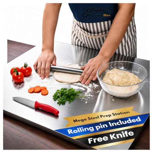 OrganizeMee Stainless Steel 304 Chopping Board, Platform 50X39CM