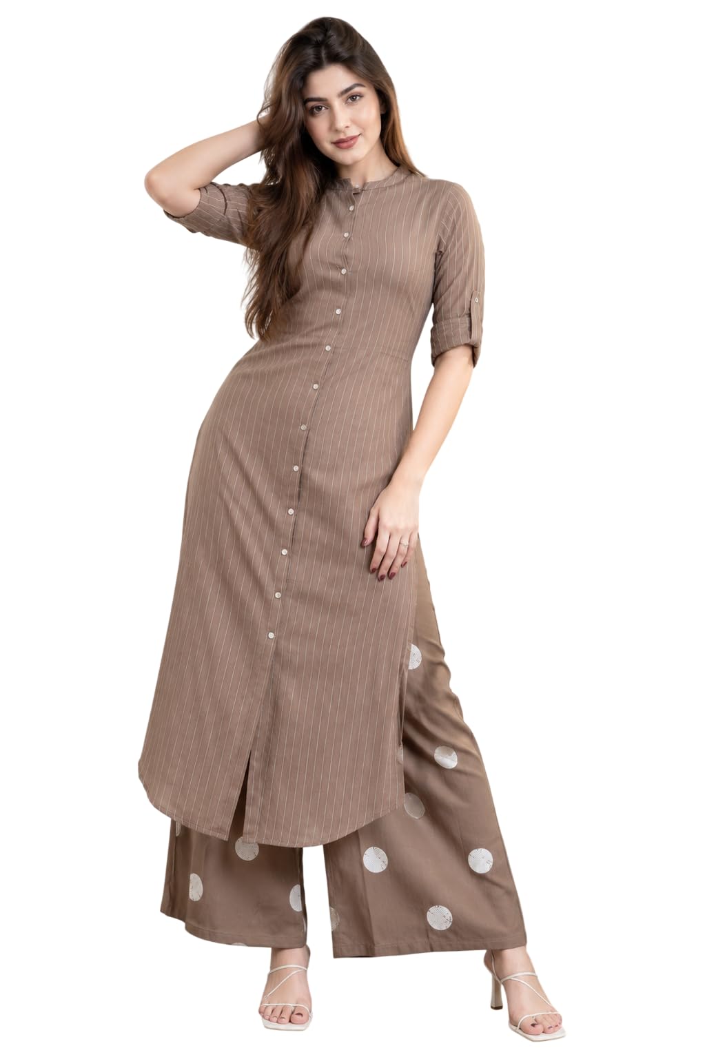 Celary Women's Kurtas & Kurtis|Printed Straight Kurti with Palazzo Pants|Ethnic Kurti Set for Woman|Casual Suit Set for Women with Size S to 3XL|Stylish Dress for Woman