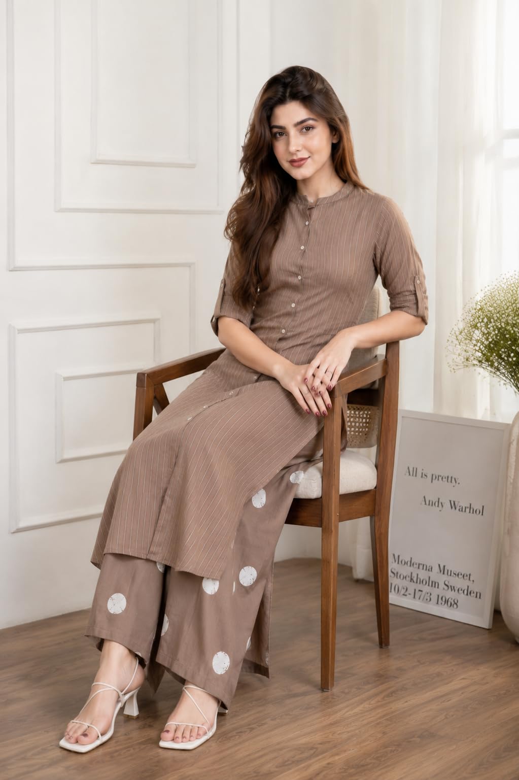 Celary Women's Kurtas & Kurtis|Printed Straight Kurti with Palazzo Pants|Ethnic Kurti Set for Woman|Casual Suit Set for Women with Size S to 3XL|Stylish Dress for Woman