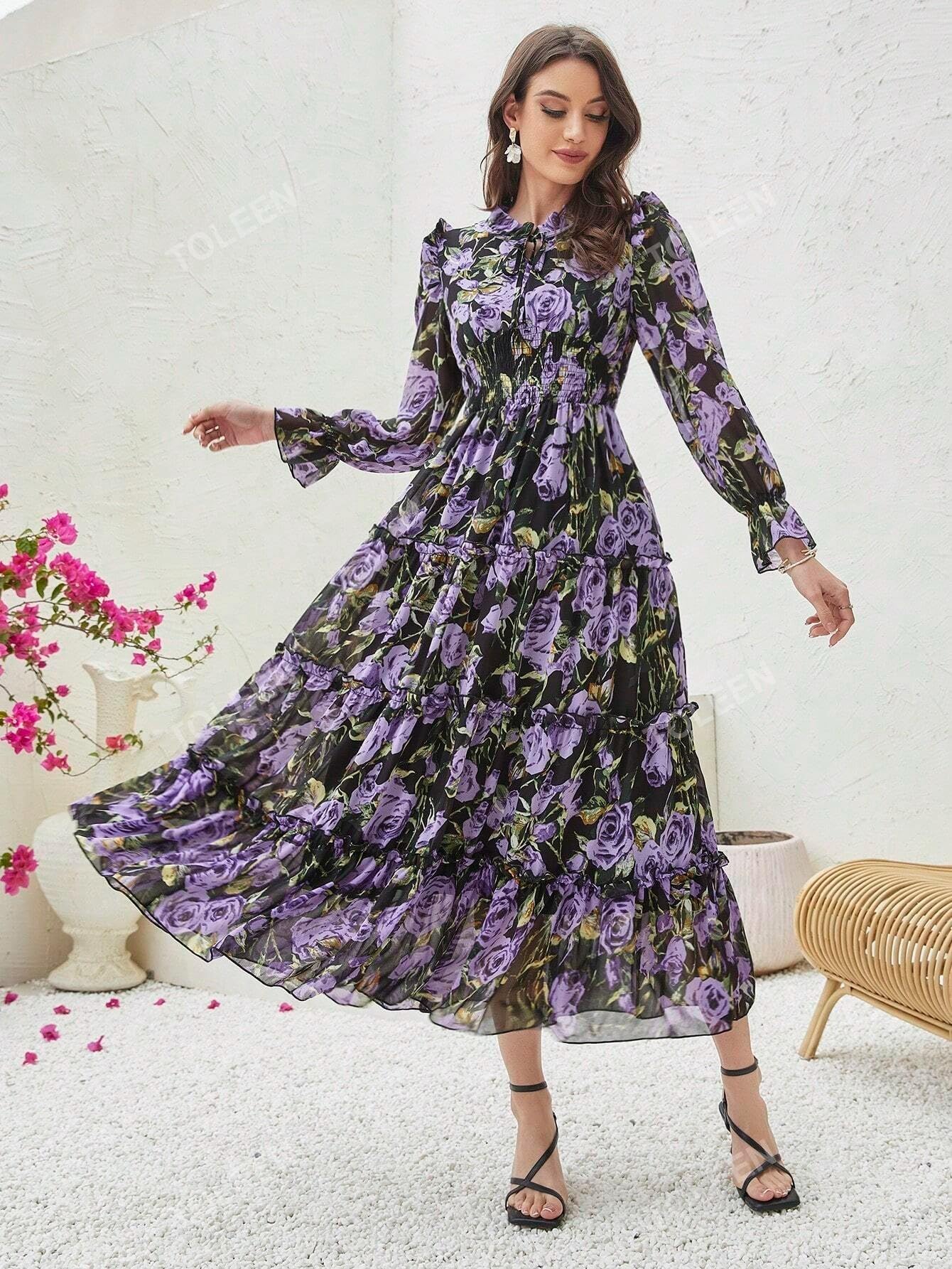 FABNEX One Piece Long Maxi Dresses for Women (K-174-176)