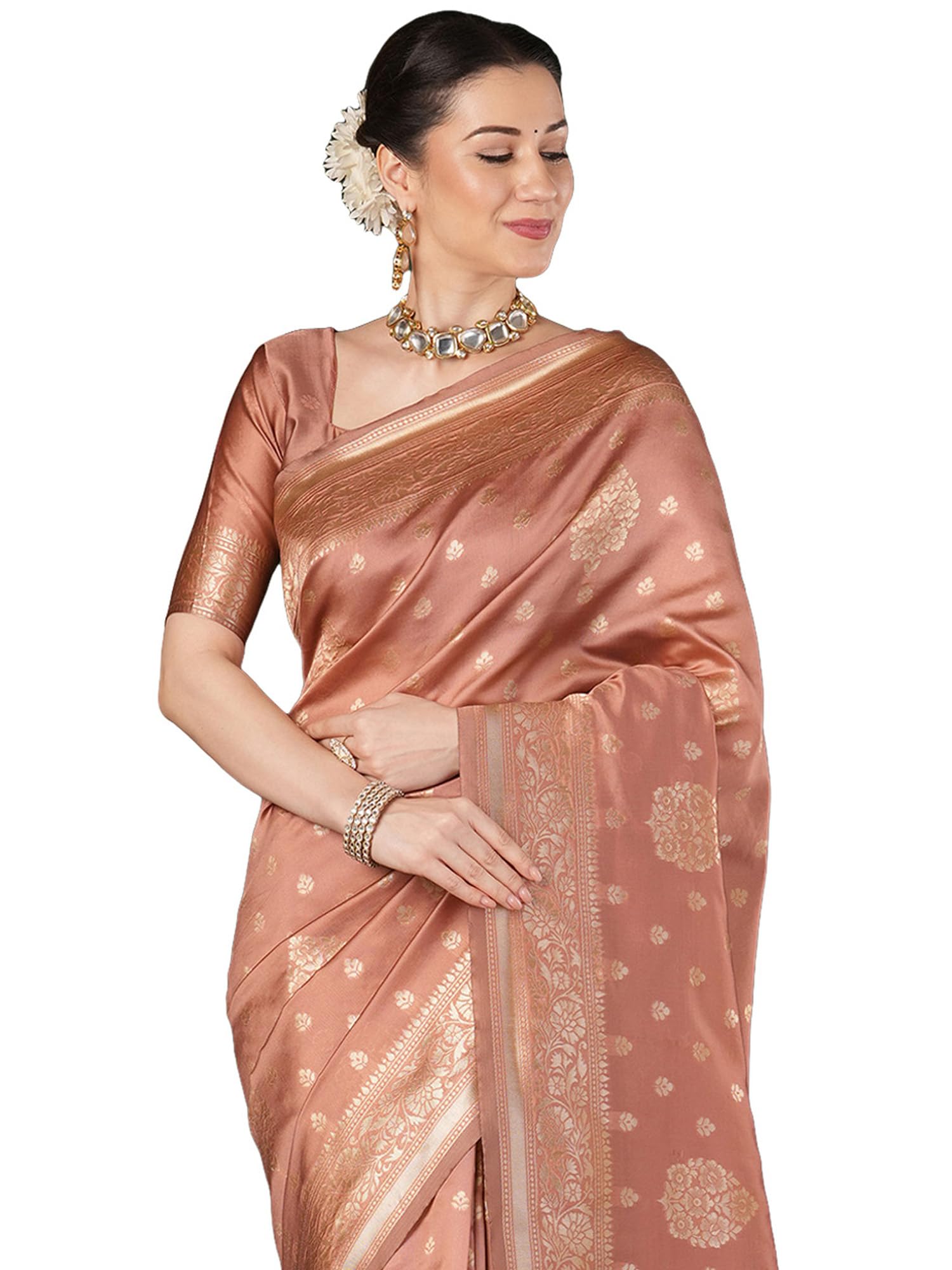 AKHILAM Women's Kanjivaram Pure Soft Silk Saree For Women Saree With Unstitched Blouse Piece |Soft banarasi saree for women|silk saree pure silk