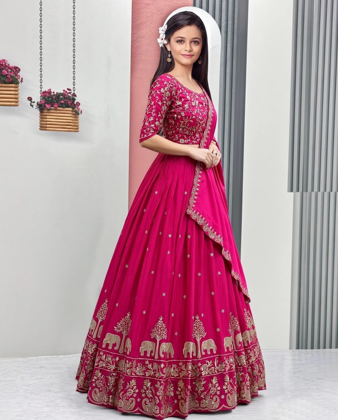 MANYORA Women Embroidered Lehenga Choli Set with Dupatta | Traditional Indian Ethnic Wear | Diwali Navratri Festival Family Function Special Occasions
