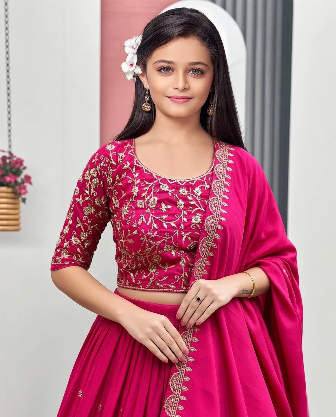 MANYORA Women Embroidered Lehenga Choli Set with Dupatta | Traditional Indian Ethnic Wear | Diwali Navratri Festival Family Function Special Occasions