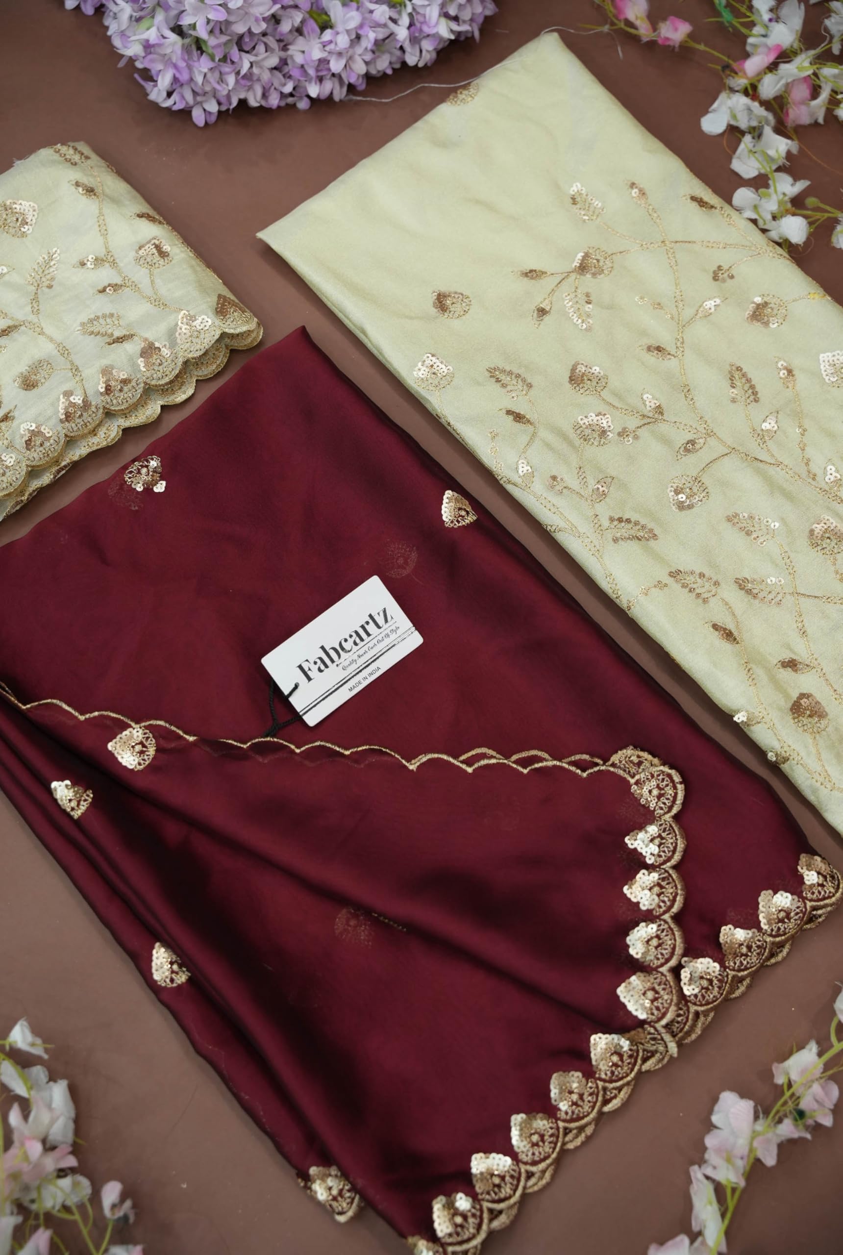 Fabcartz Beautiful South Indian Style Unstitch Shimmer Lehenga Choli Half Saree with Embroidery Blouse for Women | PL203