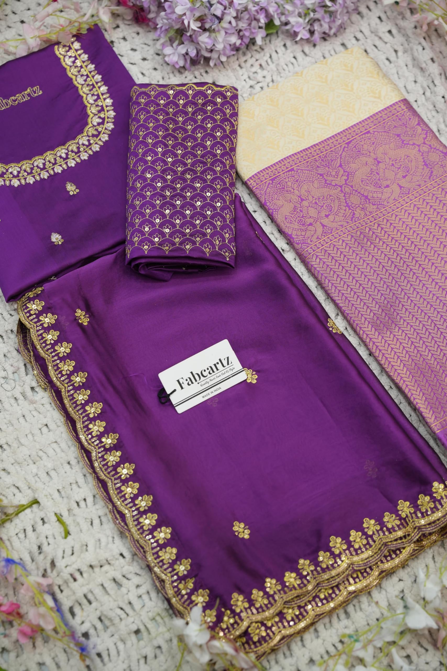 Fabcartz Beautiful South Indian Style Unstitch Lehenga Choli for Women | PL230